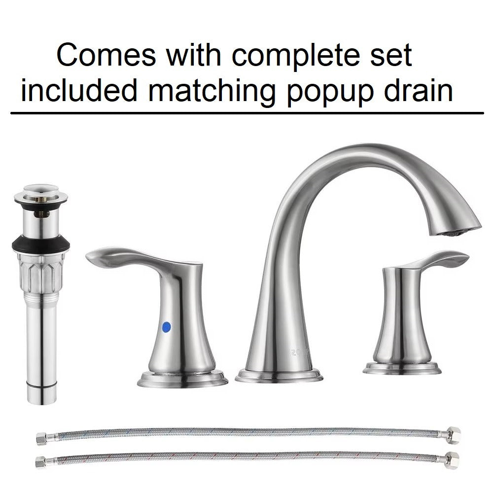 Juno Commercial Brushed Nickel Faucet Deck Mounted Hot & Cold
