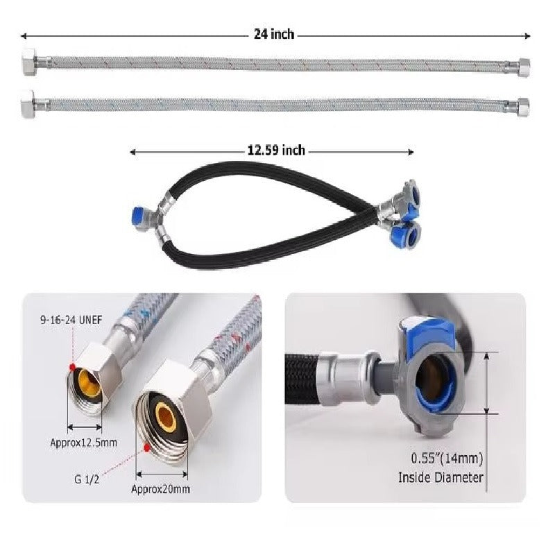 Juno Commercial Brushed Nickel Faucet Deck Mounted Hot & Cold