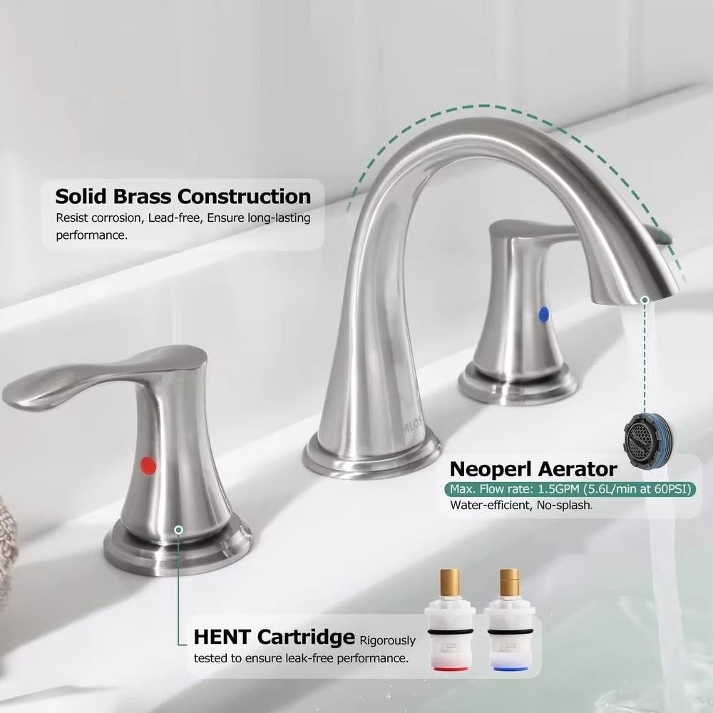 Juno Commercial Brushed Nickel Faucet Deck Mounted Hot & Cold