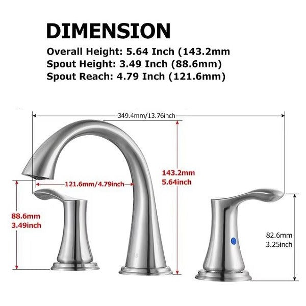 Juno Commercial Brushed Nickel Faucet Deck Mounted Hot & Cold