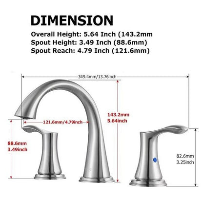 Juno Commercial Brushed Nickel Faucet Deck Mounted Hot & Cold