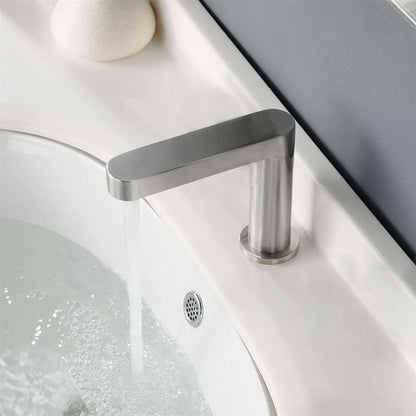 Juno Commercial Brushed Nickel Finish Deck Mounted Bathroom Touchless Faucet
