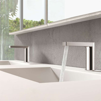 Juno Commercial Brushed Nickel Finish Deck Mounted Bathroom Touchless Faucet