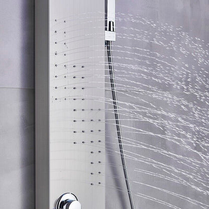 Juno Commercial Brushed Nickel Wall Mount Single Handle Bathroom Shower Panel