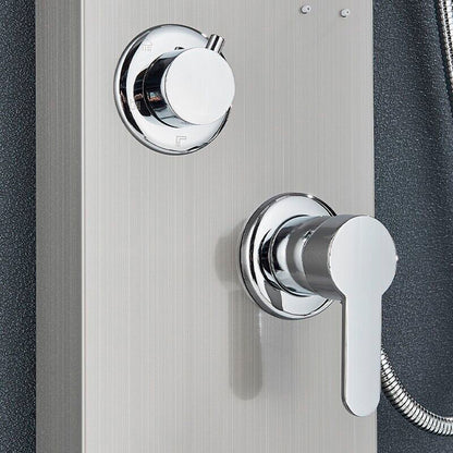 Juno Commercial Brushed Nickel Wall Mount Single Handle Bathroom Shower Panel