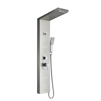 Juno Commercial Brushed Nickel Wall Mounted Bathroom Shower Panel