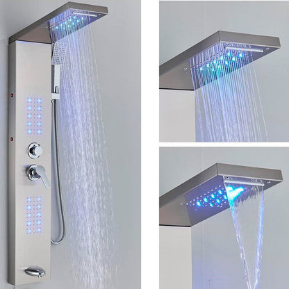 Juno Commercial Brushed Nickel Wall Mounted Bathroom Shower Panel