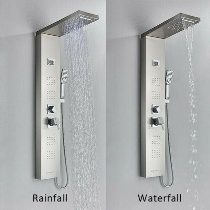 Juno Commercial Brushed Nickel Wall Mounted Bathroom Shower Panel