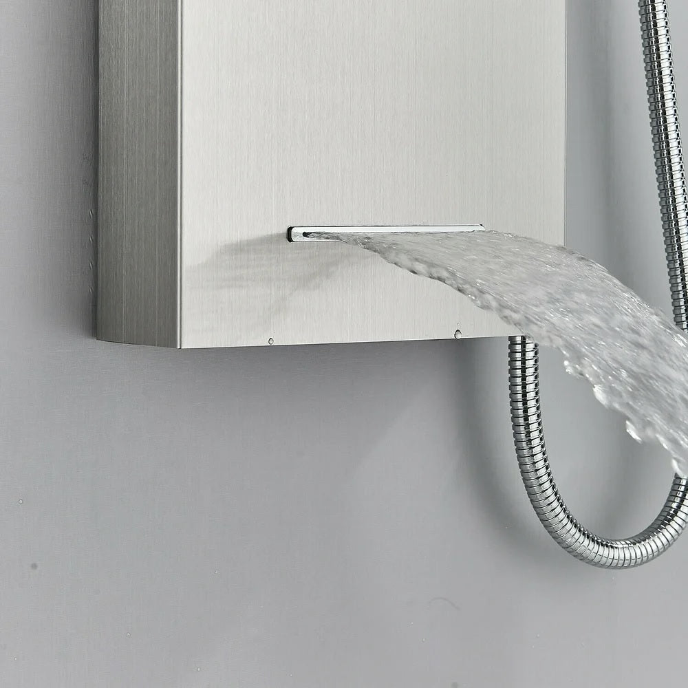 Juno Commercial Brushed Nickel Wall Mounted Bathroom Shower Panel