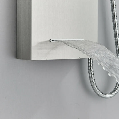 Juno Commercial Brushed Nickel Wall Mounted Bathroom Shower Panel