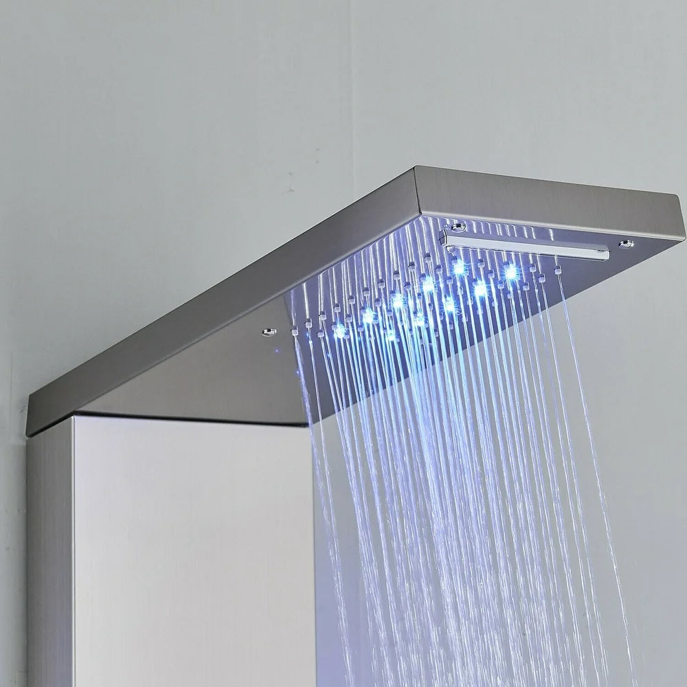 Juno Commercial Brushed Nickel Wall Mounted Bathroom Shower Panel