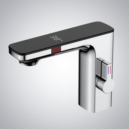Juno Commercial Chrome Deck Mount Single Handle Touchless Bathroom Faucet