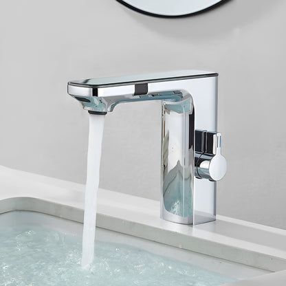Juno Commercial Chrome Deck Mount Single Handle Touchless Bathroom Faucet