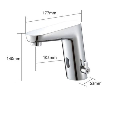 Juno Commercial Chrome Deck Mounted Bathroom Motion Sensor Faucet