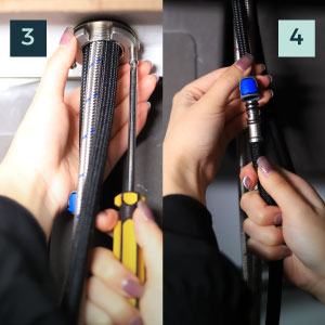 Juno Commercial Chrome Deck Mounted Single Handle Pull Down Kitchen Faucet