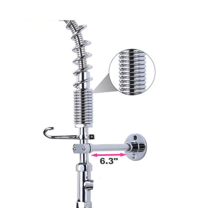 Juno 8 Inch Center Splash Mount Pre Rinse Faucet Chrome - Dual Handle Deck Mounted Kitchen Sink Faucet