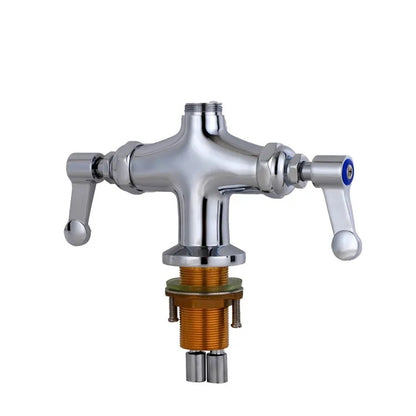 Juno Commercial Pre Rinse Faucet Chrome Dual Lever Deck Mounted Kitchen Faucet