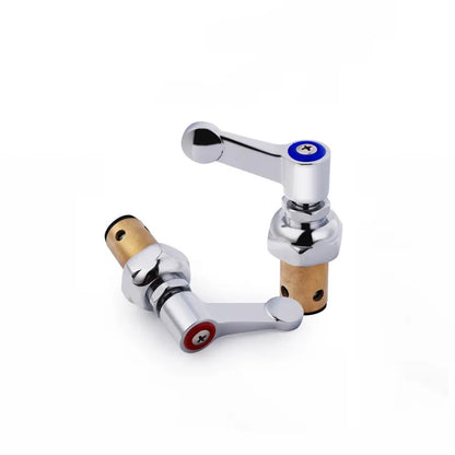 Juno Commercial Pre Rinse Faucet Chrome Dual Lever Deck Mounted Kitchen Faucet