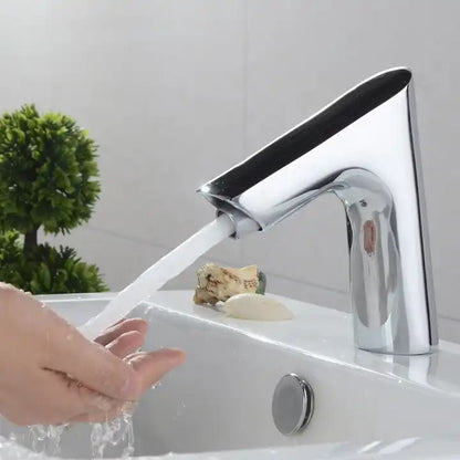 Juno Commercial Chrome Finish Deck Mounted Touch Free Bathroom Faucet