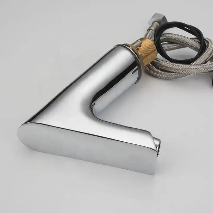 Juno Commercial Chrome Finish Deck Mounted Touch Free Bathroom Faucet