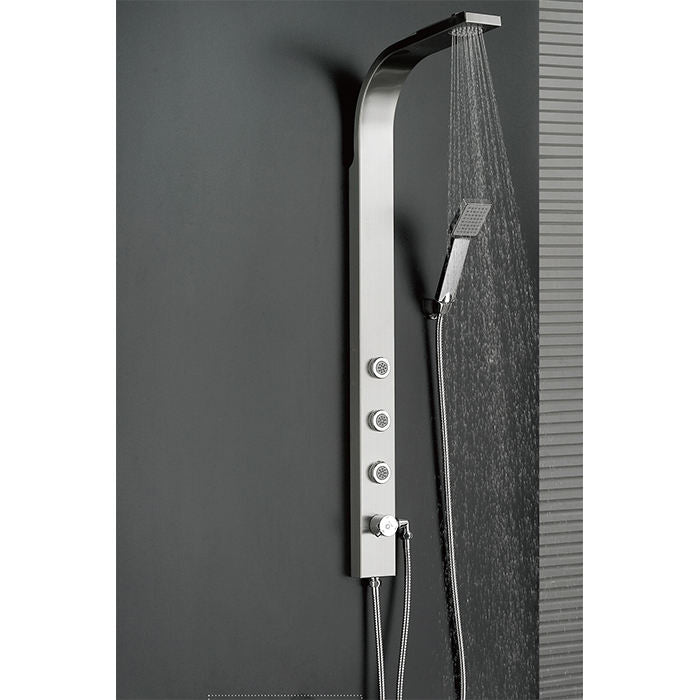 Juno Commercial Chrome Finish Three Handle Bathroom Shower Panel