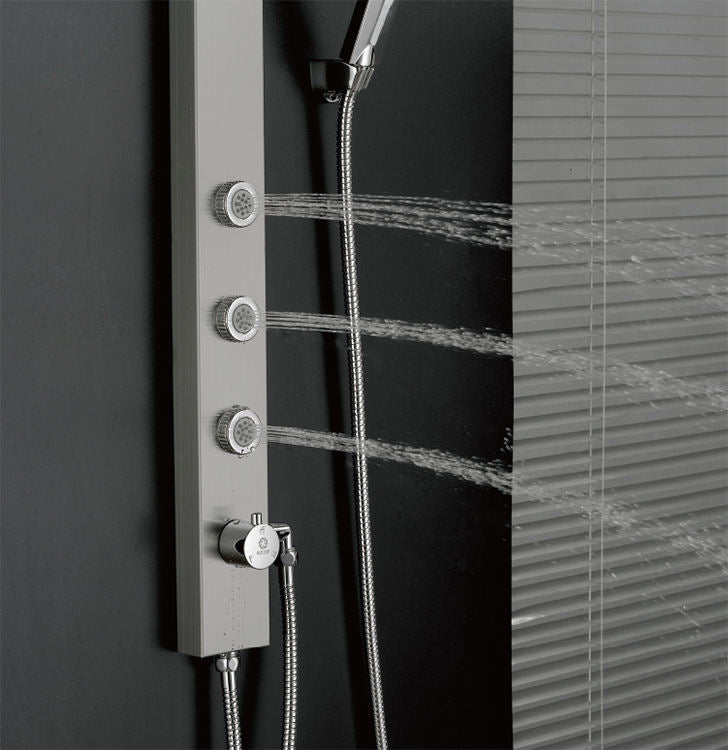 Juno Commercial Chrome Finish Three Handle Bathroom Shower Panel