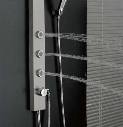 Juno Commercial Chrome Finish Three Handle Bathroom Shower Panel