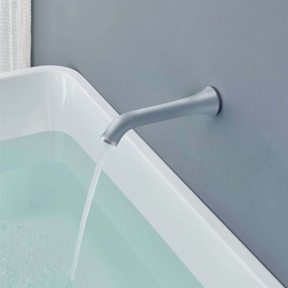 Juno Commercial Chrome Finish Wall Mounted Bathroom Sensor Faucet