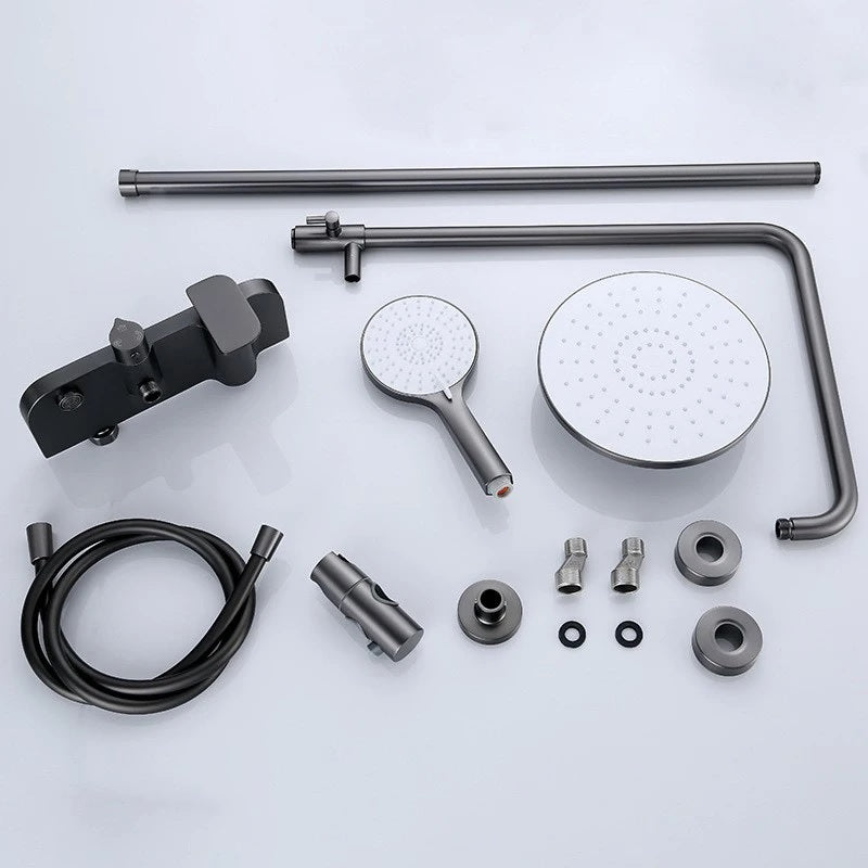 Juno Commercial Chrome Finish Wall Mounted Single Handle Round Shower System