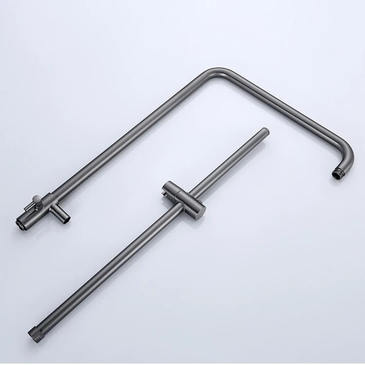 Juno Commercial Chrome Finish Wall Mounted Single Handle Round Shower System