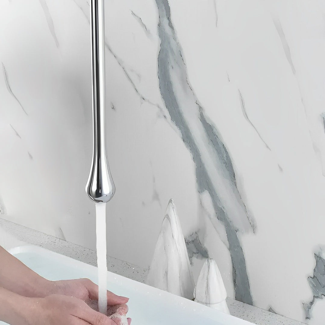 Juno Commercial Chrome Single Handle Ceiling Mounted Bathroom Basin Faucet