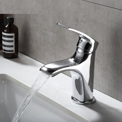 Juno Commercial Chrome Single Handle Waterfall Basin Faucet Deck Mounted