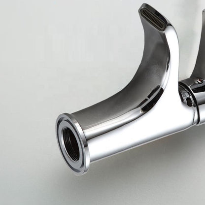 Juno Commercial Chrome Single Handle Waterfall Basin Faucet Deck Mounted