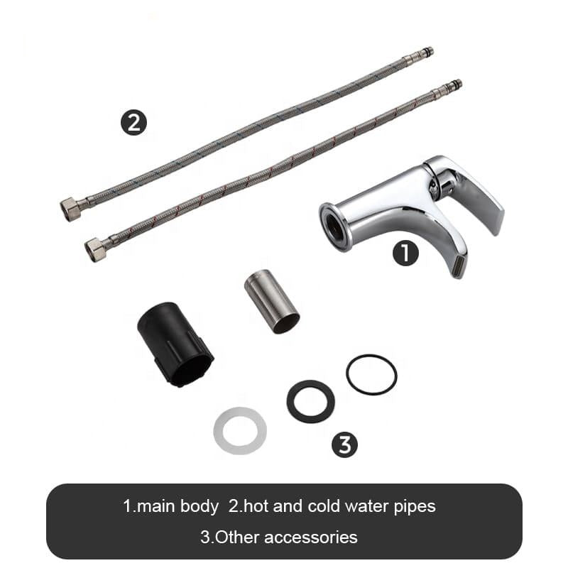 Juno Commercial Chrome Single Handle Waterfall Basin Faucet Deck Mounted