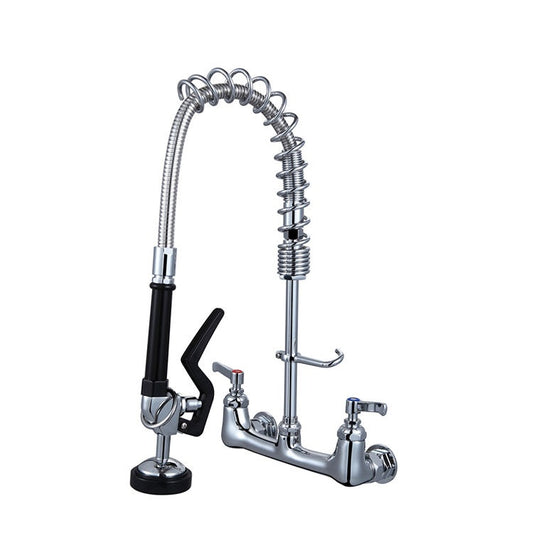 Commercial Faucet With Pre-Rinse Sprayer