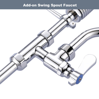 Juno Commercail Spot Resist Stainless One Handle Pre Rinse Spring Pulldown Kitchen Faucet