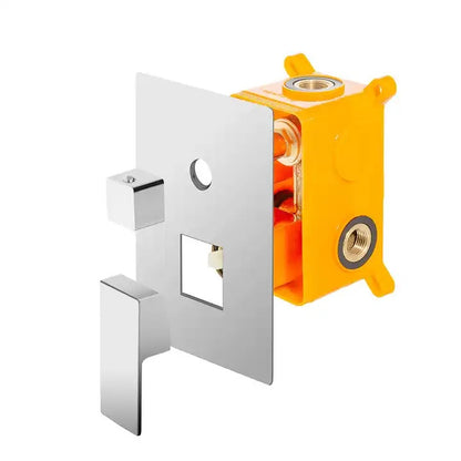 Juno Commercial Chrome Wall Mounted Single Handle Square Bathroom Shower Set