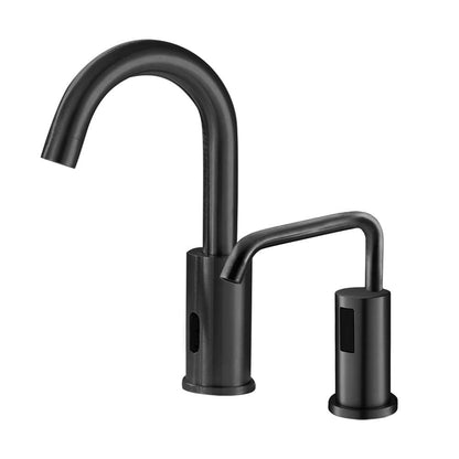 Juno Commercial Dark Oil Rubbed Bronze Finish Wall Mounted Touchless Bathroom Faucet With Soap Dispenser