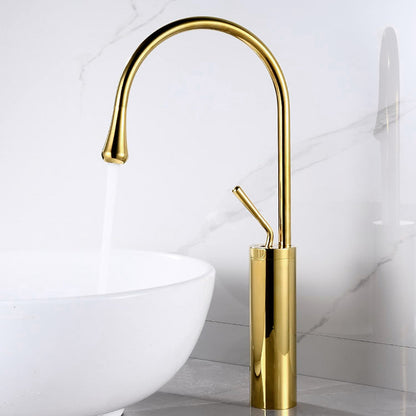 Juno Commercial Gold Deck Mounted Single Handle Countertop Sink Faucet