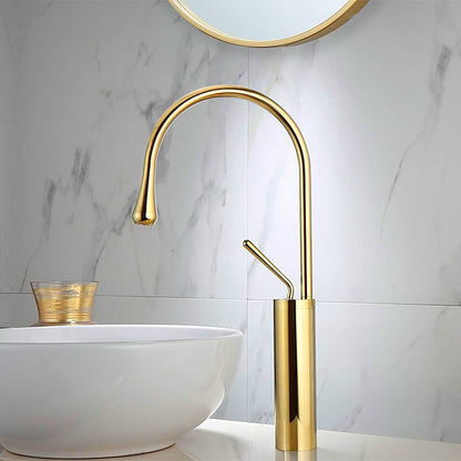 Juno Commercial Gold Deck Mounted Single Handle Countertop Sink Faucet
