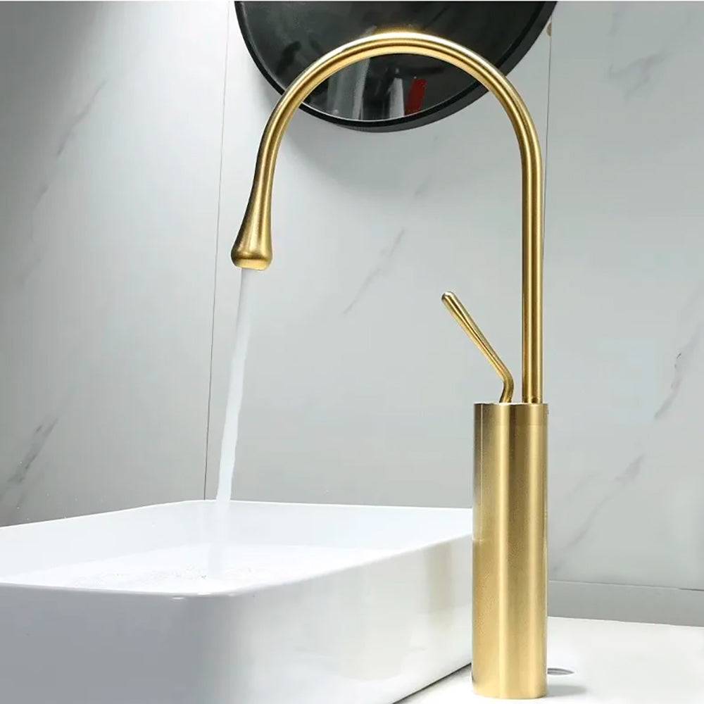 Juno Commercial Gold Deck Mounted Single Handle Countertop Sink Faucet