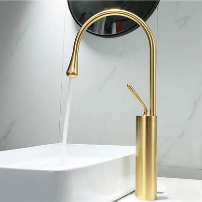 Juno Commercial Gold Deck Mounted Single Handle Countertop Sink Faucet