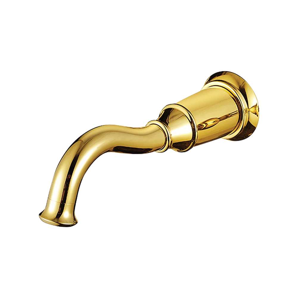 Juno Commercial Gold Finish Wall Mounted Hands Free Touchless Bathroom Faucet