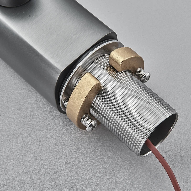 Juno Commercial Chrome Deck Mount Single Handle Touchless Bathroom Faucet