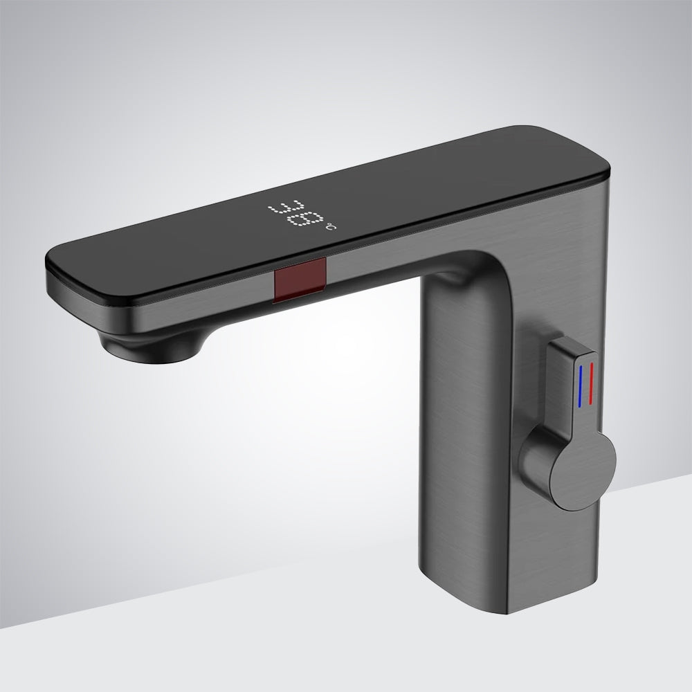 Juno Commercial Chrome Deck Mount Single Handle Touchless Bathroom Faucet