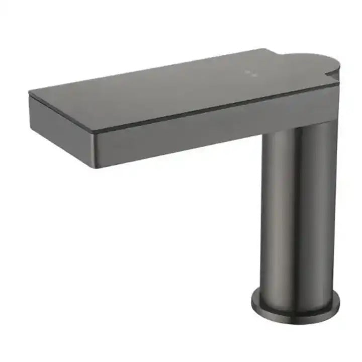 Juno Commercial Gray Finish Deck Mounted Touchless Bathroom Faucet