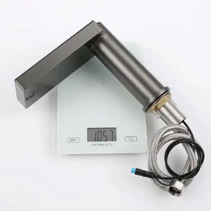 Juno Commercial Gray Finish Deck Mounted Touchless Bathroom Faucet