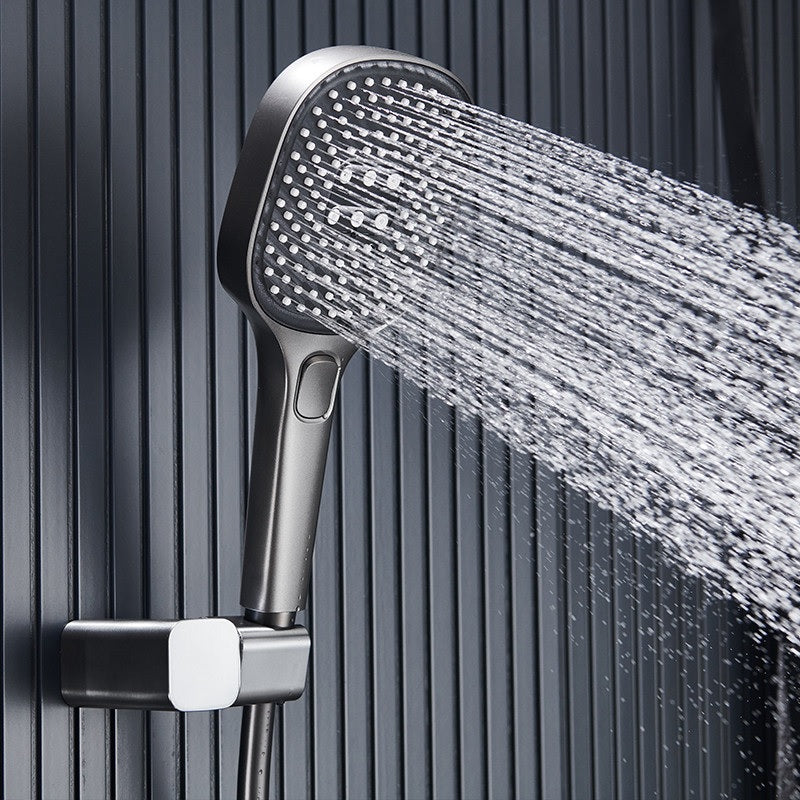 Juno commercial White Finish Four Handle Digital Display Shower Set