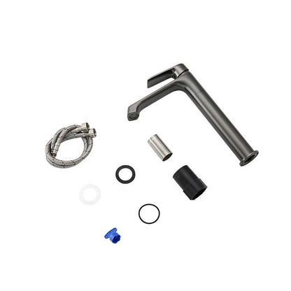 Juno Commercial Gun Gray Deck Mounted Single Handle Bathroom Faucet