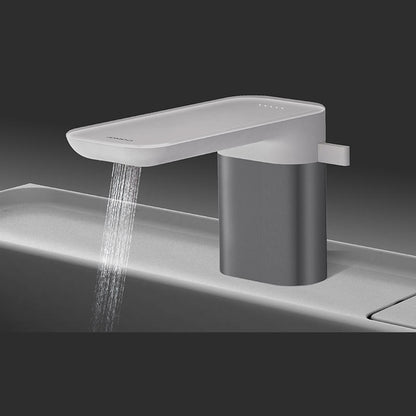 Juno Commercial Light Gray Deck Mounted Single Handle Touchless Basin Faucet